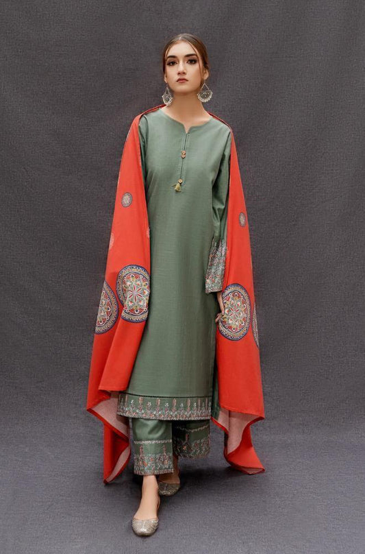 Pure lawn 3 piece suit- Embroidered (unstitched)